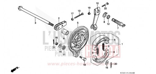 BREMSPLATTE, HINTEN CM125CC de 1982